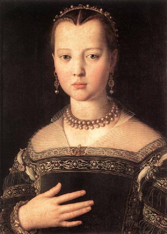 BRONZINO, Agnolo Portrait of Maria de Medici Norge oil painting art